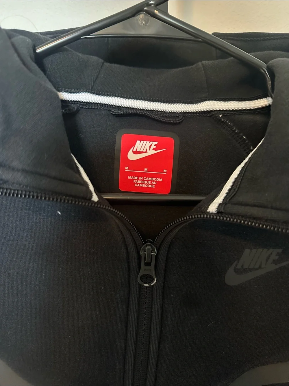 Boys Nike Tech Black Hooded Zip Jacket